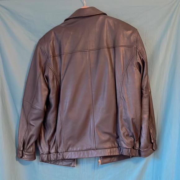 Jos. A. Bank Brown Signature Collection mens large Long Leather Jacket - Picture 2 of 10